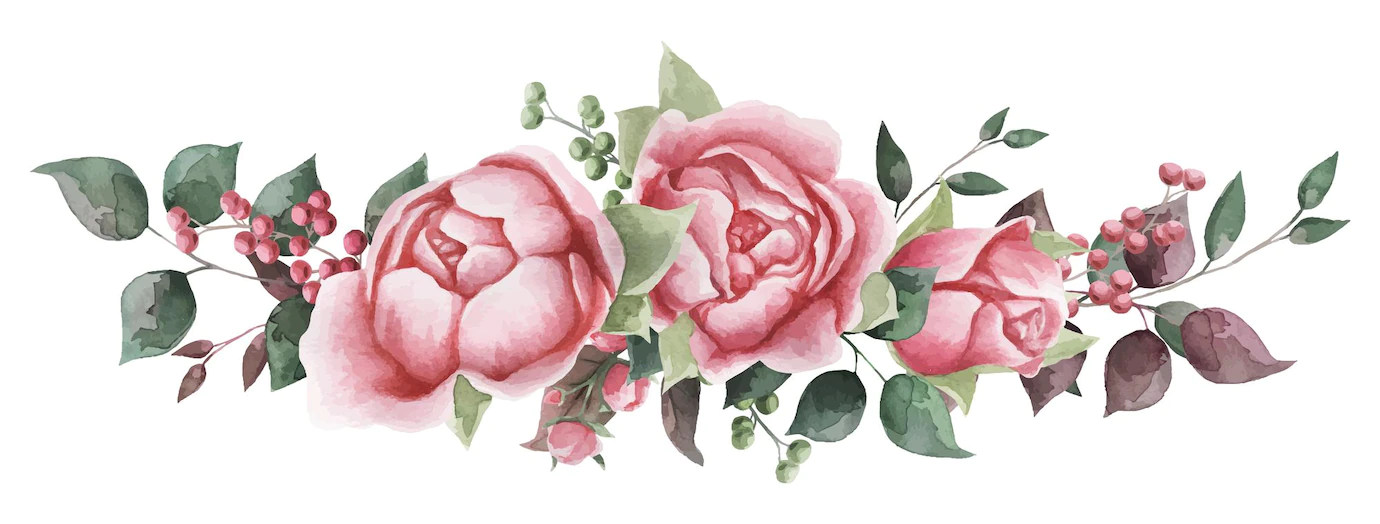 kwiaty akwarelowe ilustracje kwiatowe liscie i galazki kompozycja botaniczna na wesele 555489 382